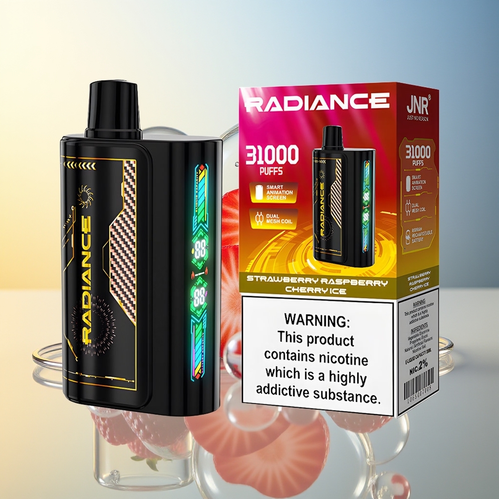 JNR Radiance 31000 Puff Fragola Lampone Ciliegia Ghiaccio 28ml Dual Mesh