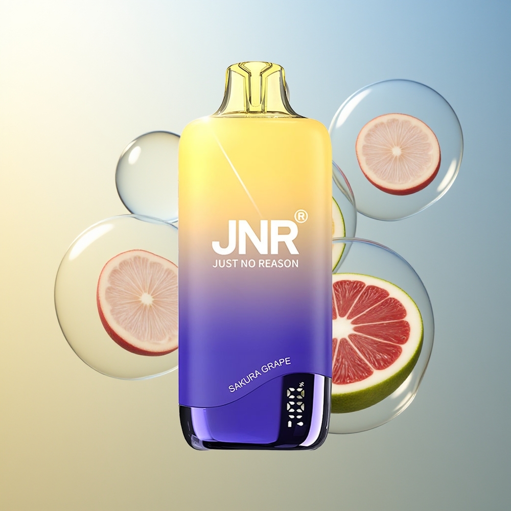 JNR Rainbow 10500 Puffs Vapore Monouso Ciliegia Uva 18ml 0.8ohm Mesh