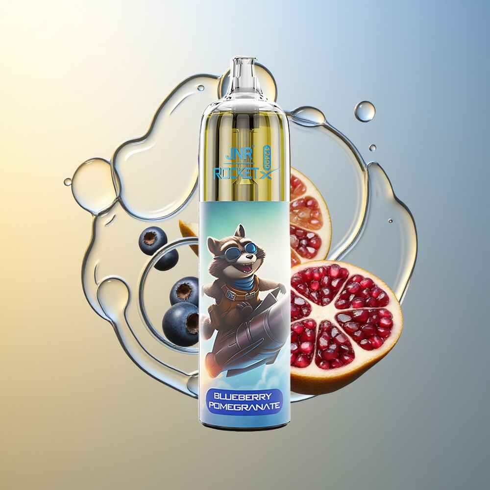 JNR Rocket-X 12400 Puff Disposable Vape Mirtillo Melograno Flusso d'Aria Regolabile Ricarica Rapida Type-C