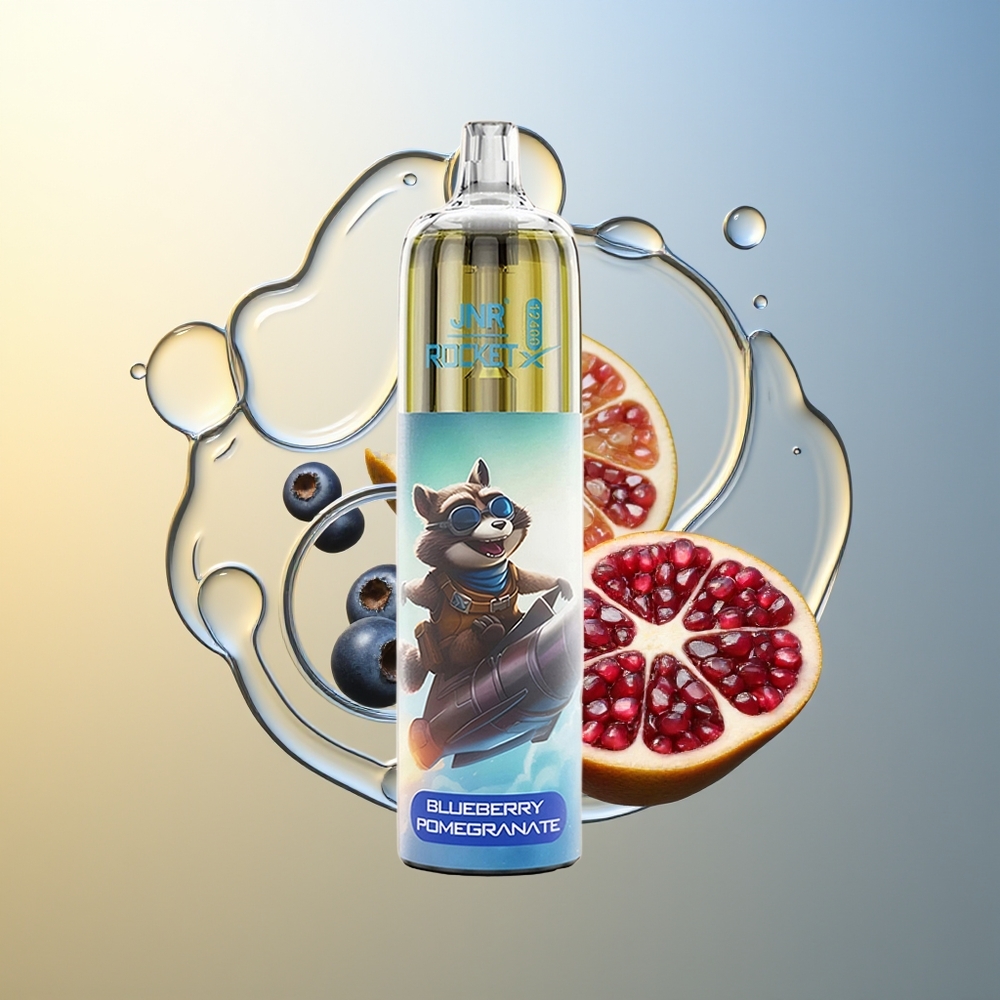 JNR Rocket-X 12400 Puff Disposable Vape Mirtillo Melograno Flusso d\'Aria Regolabile Ricarica Rapida Type-C