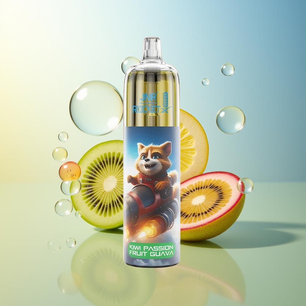 JNR Rocket-X 12400 Puff Vape Disposable Kiwi Frutto della Passione Guava con RGB e 1.2ohm Mesh Coil