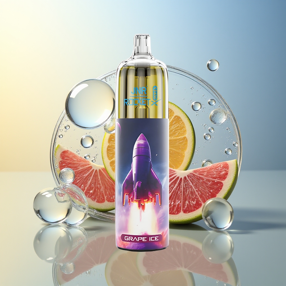 JNR Rocket-X 12400 Puff Vaporizzatore Monouso Ghiaccio d'Uva con Batteria 850mAh e Caricamento Rapido Type-C