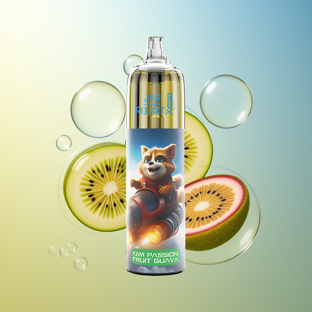 JNR Rocket-X 12400 Puff Vaporizzatore Monouso Kiwi Passione Guava con RGB e 25ml