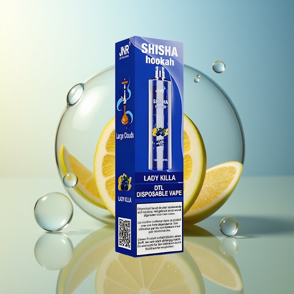 JNR Shisha Hookah 12000 Puff Lady Killa 24ml 0.6 Ohm