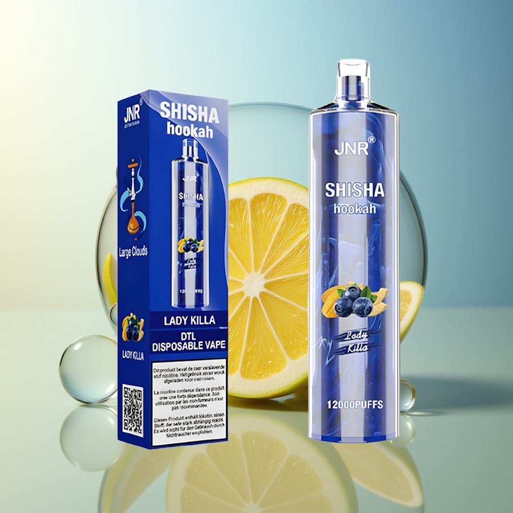 JNR Shisha Hookah 12000 Puff Lady Killa 24ml 0.6 Ohm
