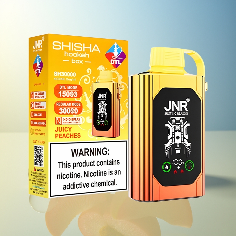 JNR Shisha Hookah Box 20500 Puff Pesche Succose Display HD Dual Mesh Coil