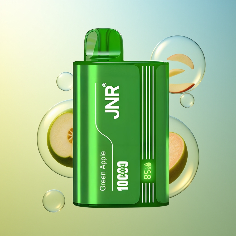 JNR Tank 10000 Puff Mela Verde Pesca Pera Ricarica Rapida Display Digitale