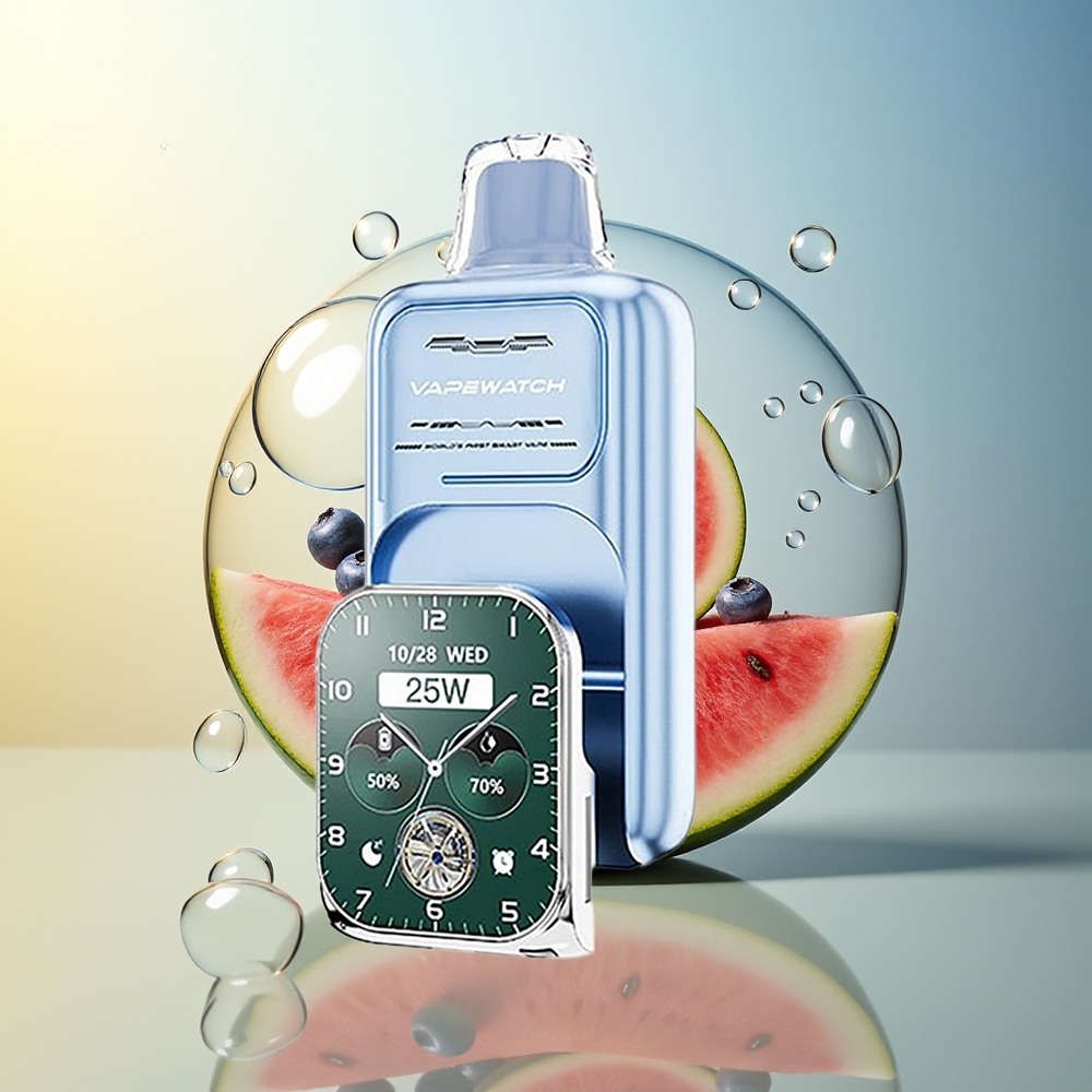 JNR VapeWatch 30000 Puff Dispositivo di Vapo Monouso Mirtillo Anguria con Dual Mesh Coil e 19mL E-liquid