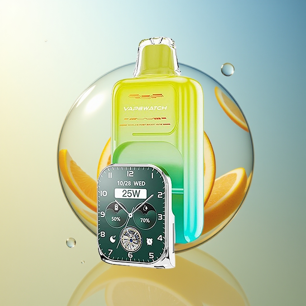 JNR VapeWatch 30000 Puff E-liquid 19mL Arancia Mango Dual Mesh Coil