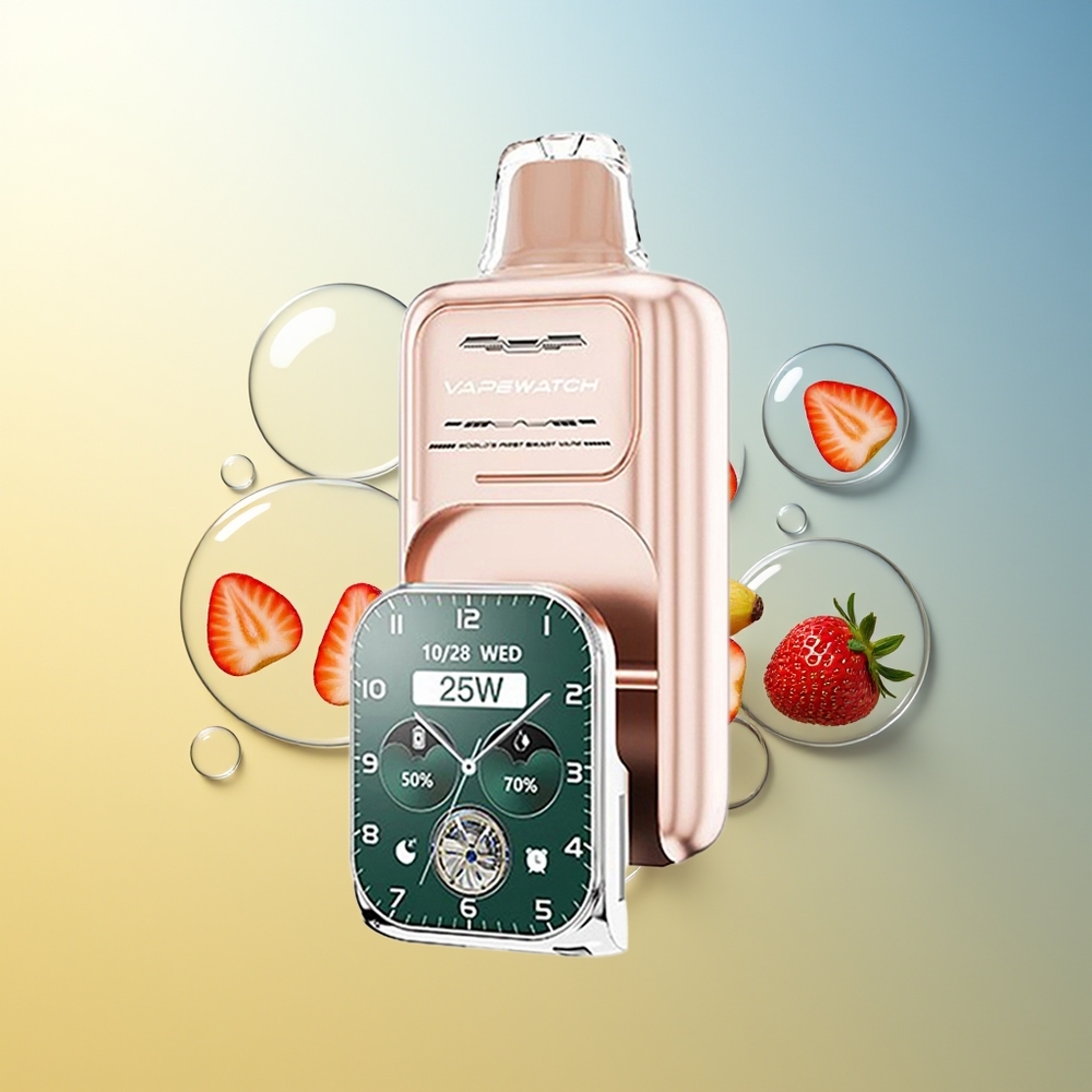 JNR VapeWatch 30000 Puff Fragola Banana 1000mAh Dual Mesh Coil