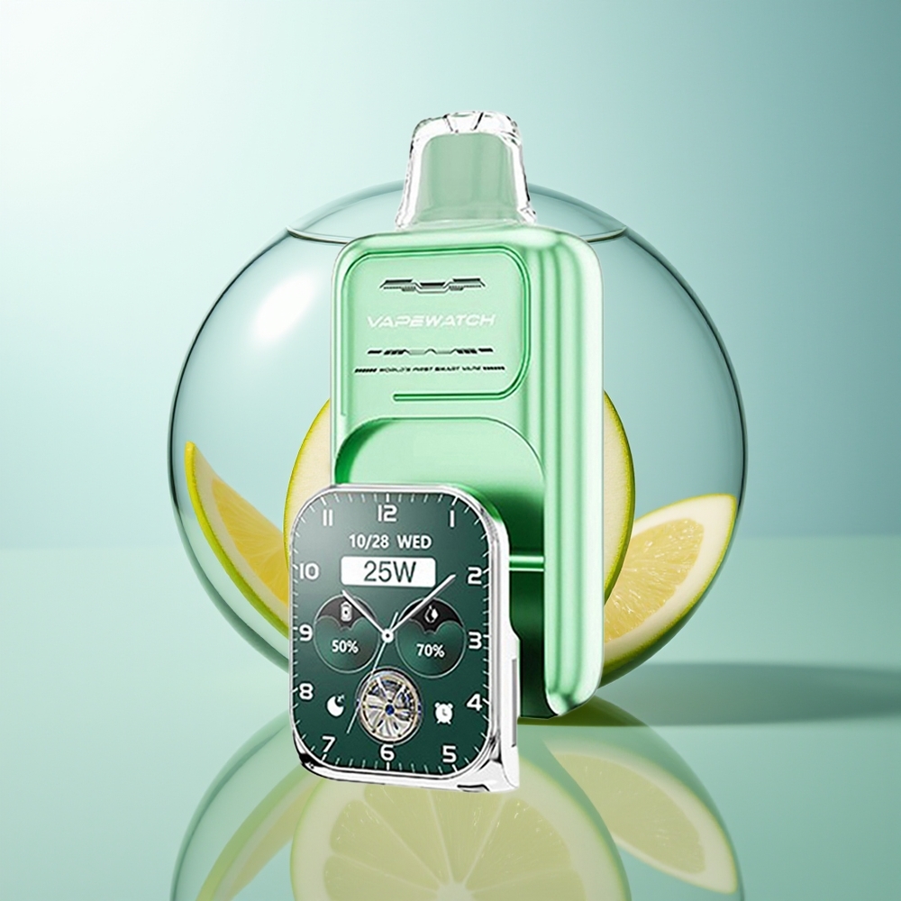 JNR VapeWatch 30000 Puff Miami Menta Dual Mesh Coil Tipo-C Ricarica Rapida