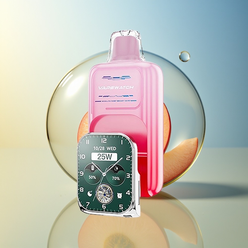 JNR VapeWatch 30000 Puff Pesca Georgia 1000mAh Dual Mesh Coil