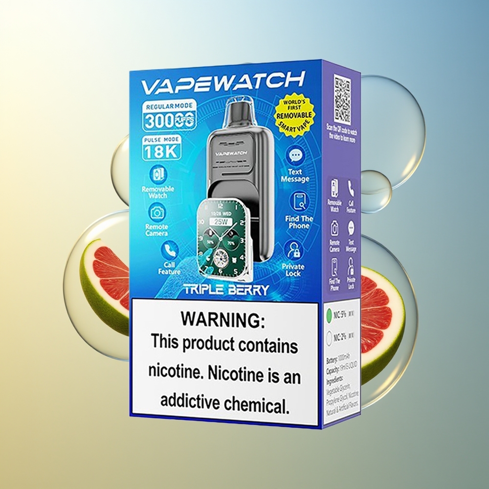 JNR VapeWatch 30000 Puff Triple Berry Doppia Bobina Rapido Tipo-C