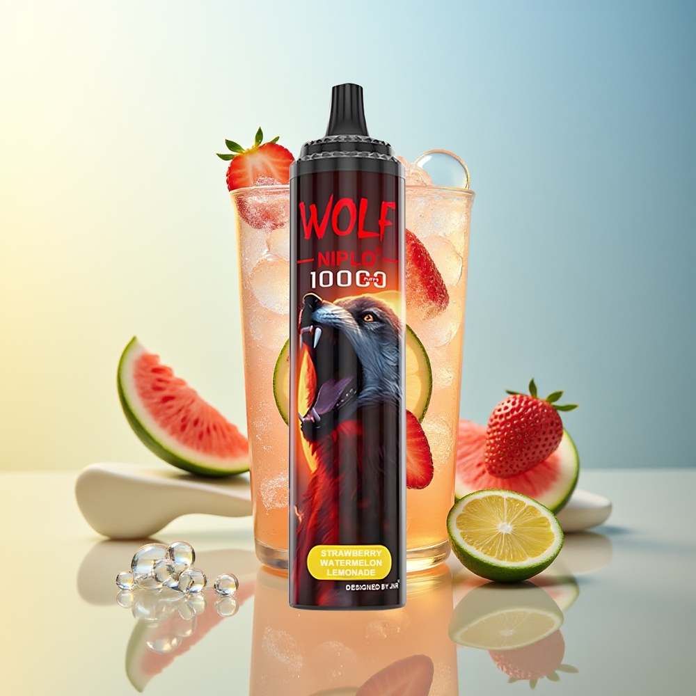 JNR Wolf Niplo 10000 Puff Fragola Anguria Limonata Mesh Coil 1.0 Ohm