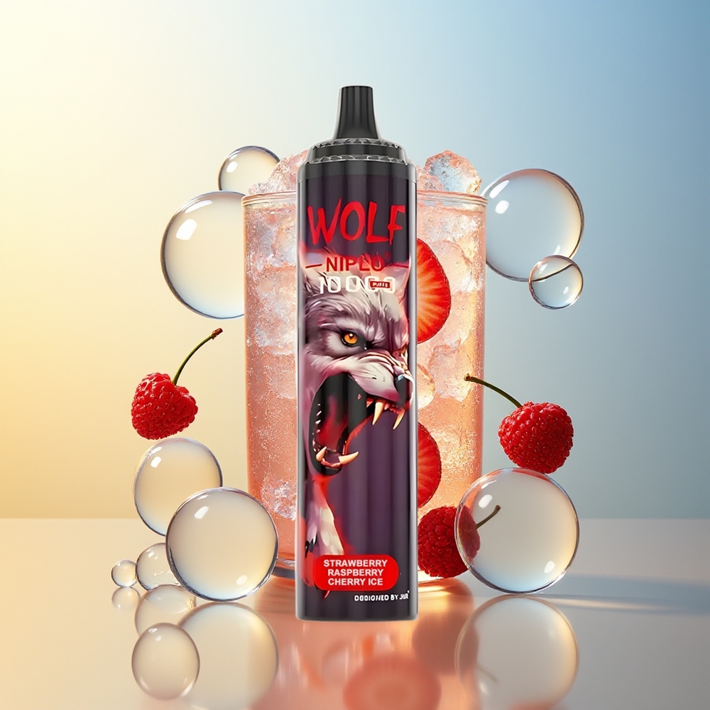 JNR Wolf Niplo 10000 Puff Fragola Lampone Ciliegia Ghiaccio Mesh 1.0 Ohm