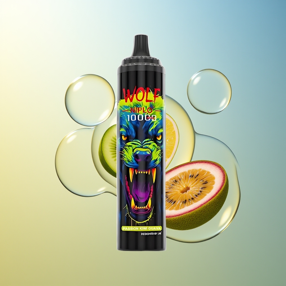 JNR Wolf Niplo 10000 Puff Mela della Passione Guava Mesh Coil 1.0 Ohm