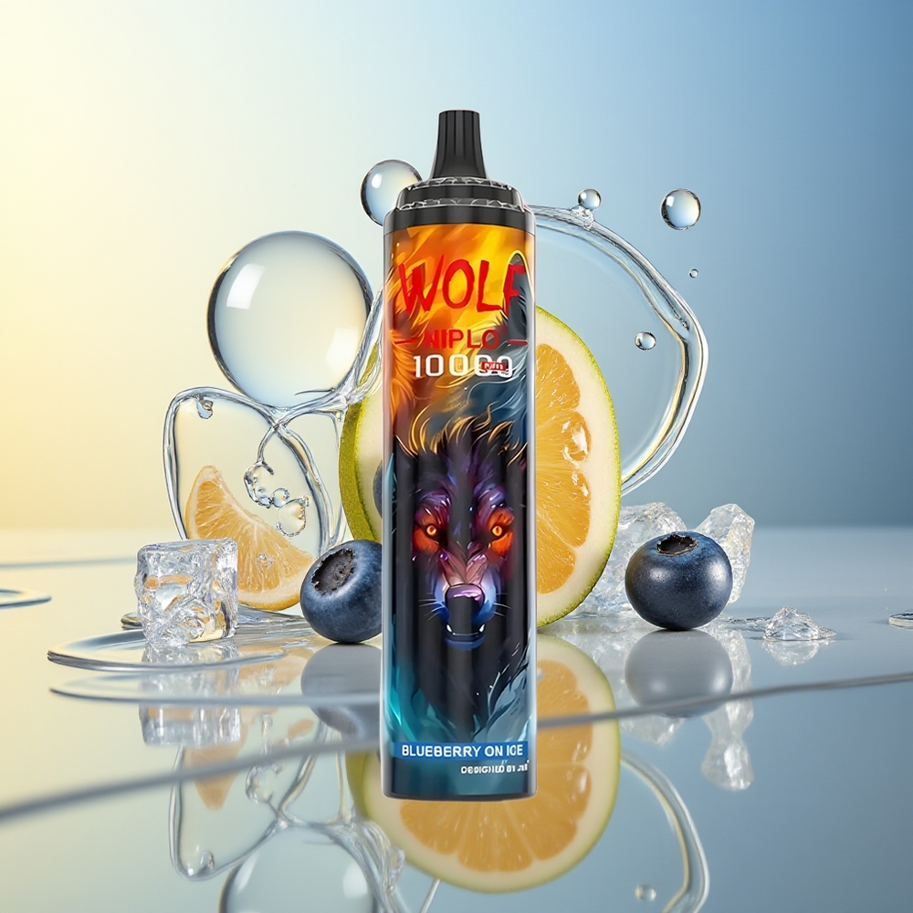 JNR Wolf Niplo 10000 Puff Mirtillo Su Ghiaccio Mesh Coil 1.0 Ohm