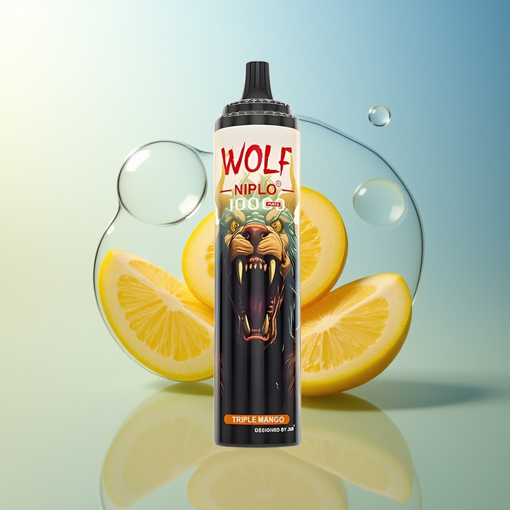 JNR Wolf Niplo 10000 Puff Triplo Mango Mesh 1.0 Ohm