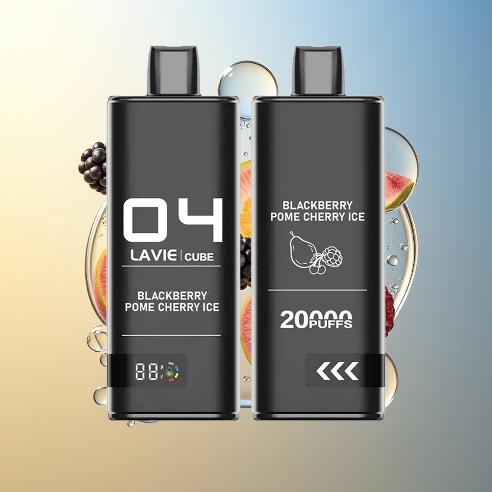 LAVIE Cube 20000 Puff Dispositivo di Svapo Monouso Mora Melagrana Ciliegia Ghiaccio 600mAh Type C