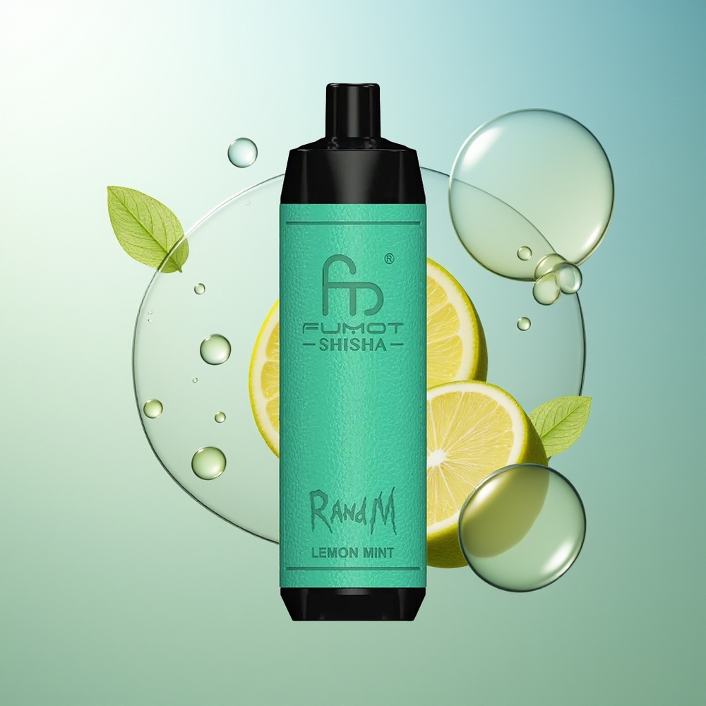 RandM Fumot Shisha 10000 Puff Dispositivo Vapo Monouso Limone Menta 18ml Tipo-C