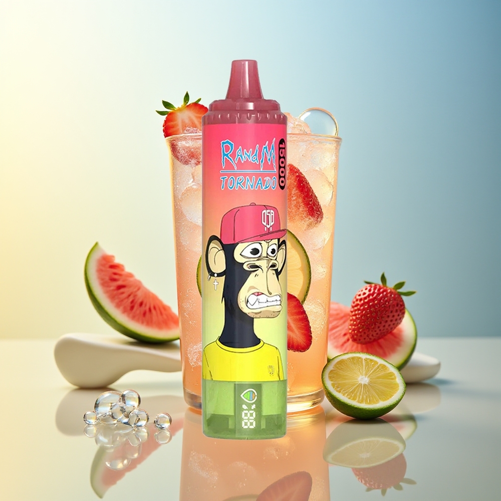 RandM Fumot Tornado 15000 Fragola Anguria Limonata LCD Ricaricabile