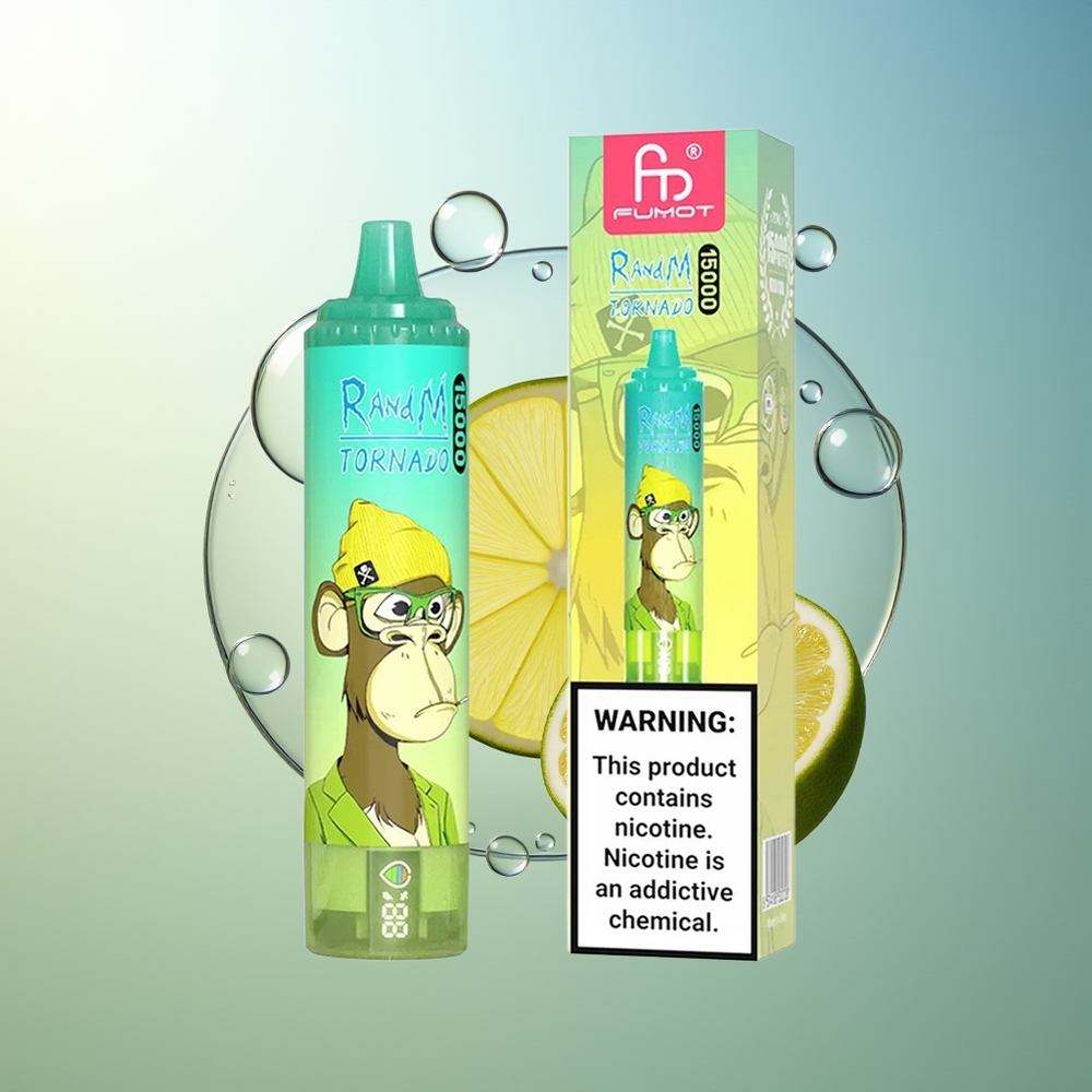 RandM Fumot Tornado 15000 Limone Lime 25ml USB-C LCD