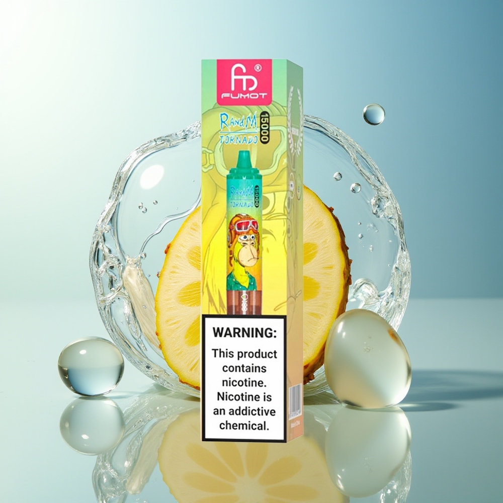 RandM Fumot Tornado 15000 Puff 25ml Ananas Ghiaccio LCD Ricaricabile