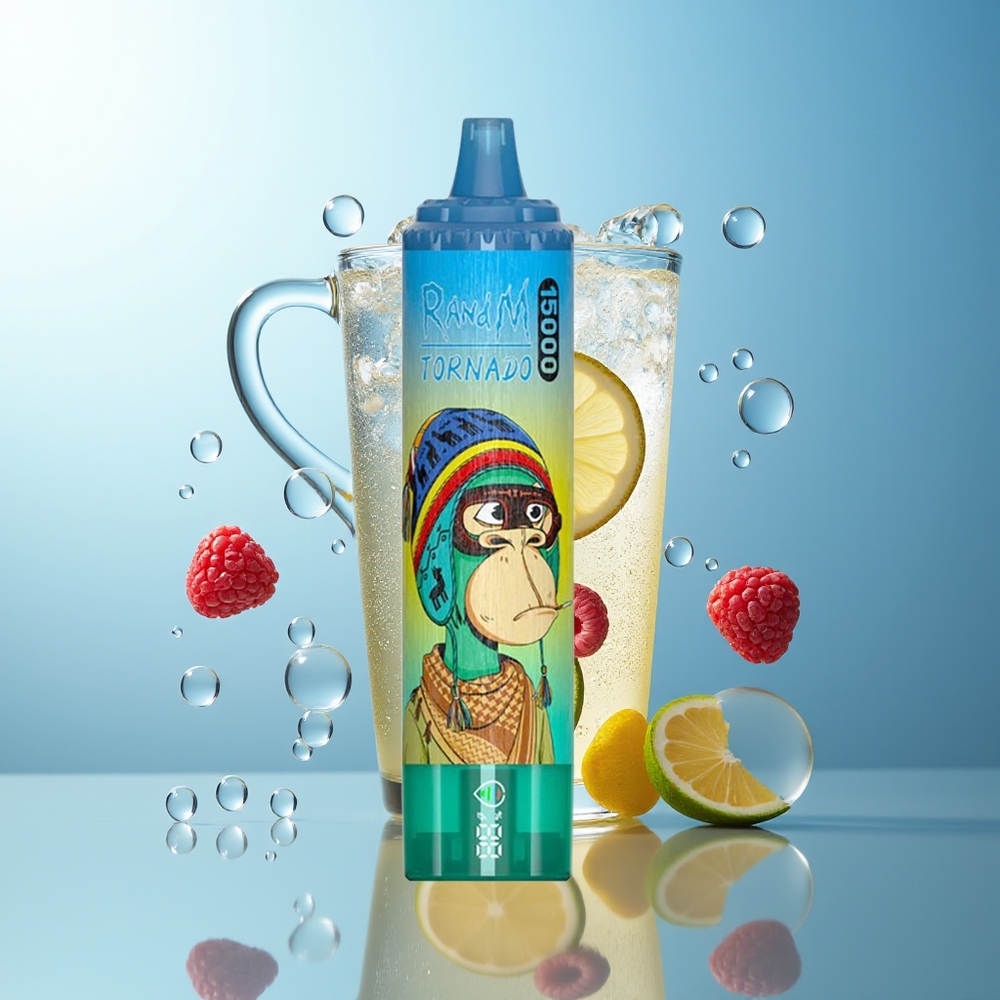RandM Fumot Tornado 15000 Puff Blu Lampone Limonata 25ml LCD