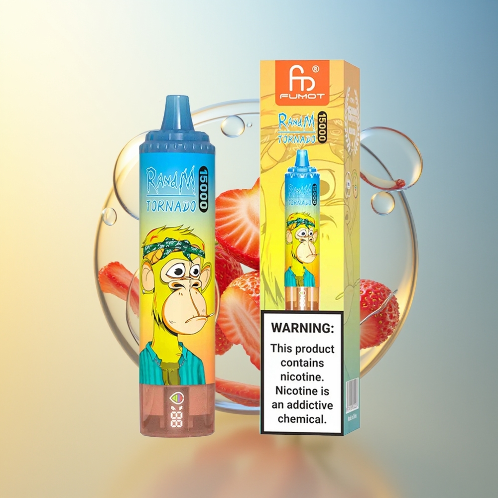 RandM Fumot Tornado 15000 Puff Fragola 25ml LCD