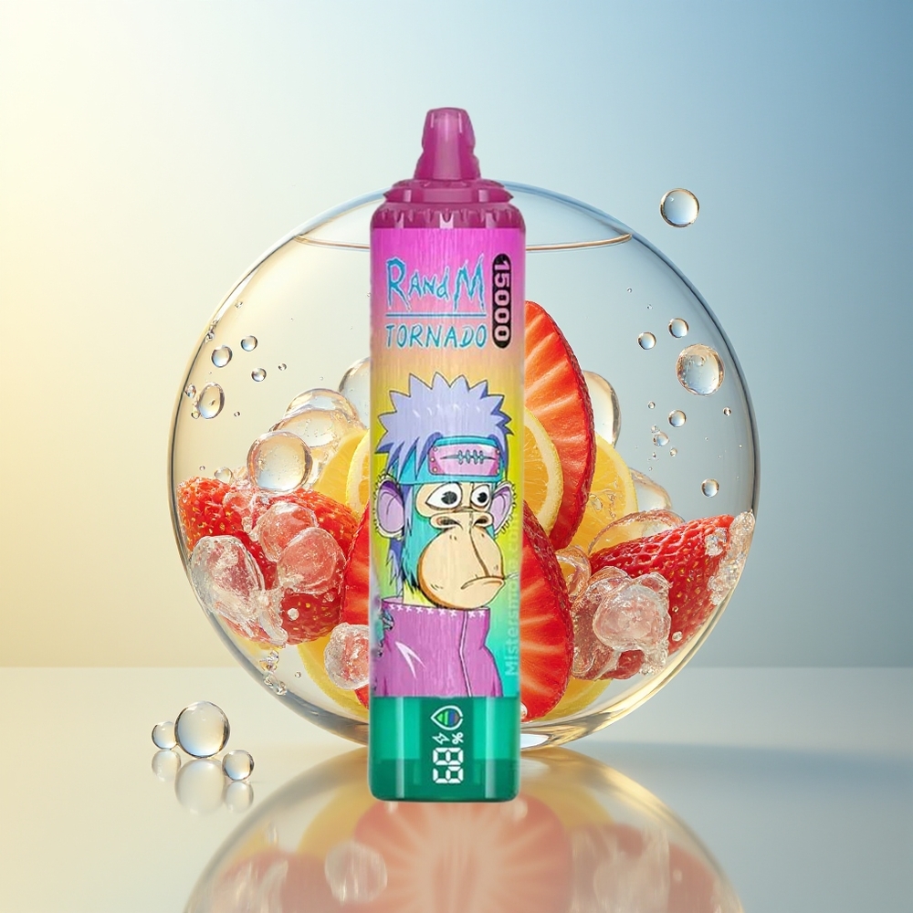 RandM Fumot Tornado 15000 Puff Fragola Ghiacciata 25ml LCD