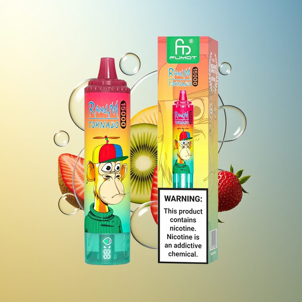 RandM Fumot Tornado 15000 Puff Fragola Kiwi LCD Type-C