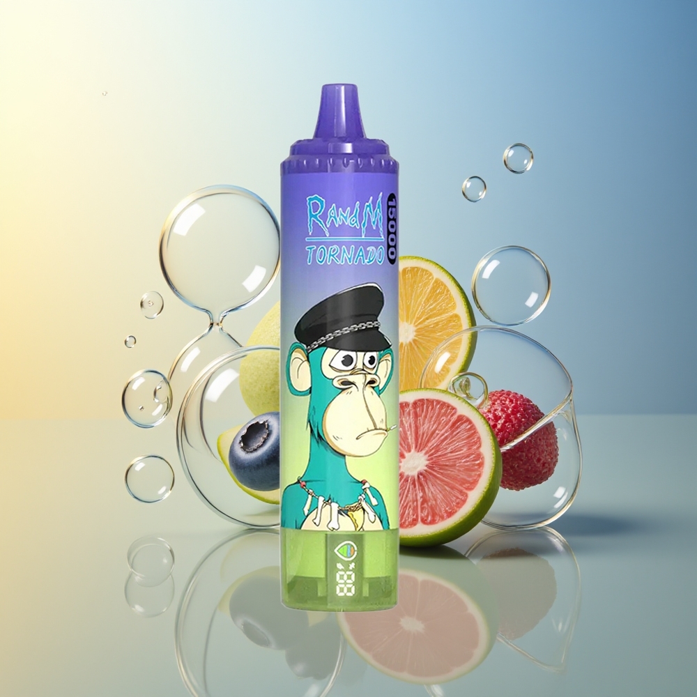 RandM Fumot Tornado 15000 Puff Gomma Mirtillo Blu 25ml LCD