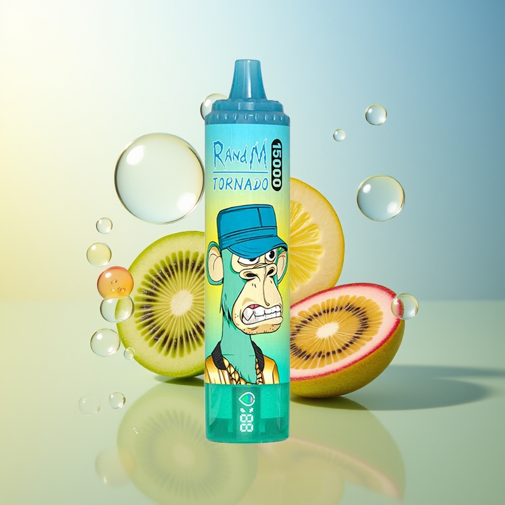 RandM Fumot Tornado 15000 Puff Kiwi Frutto della Passione Guava 25ml LCD