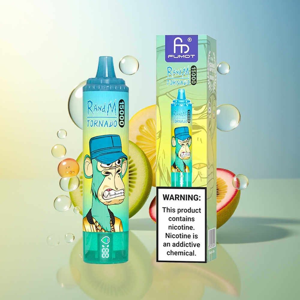 RandM Fumot Tornado 15000 Puff Kiwi Frutto della Passione Guava 25ml LCD