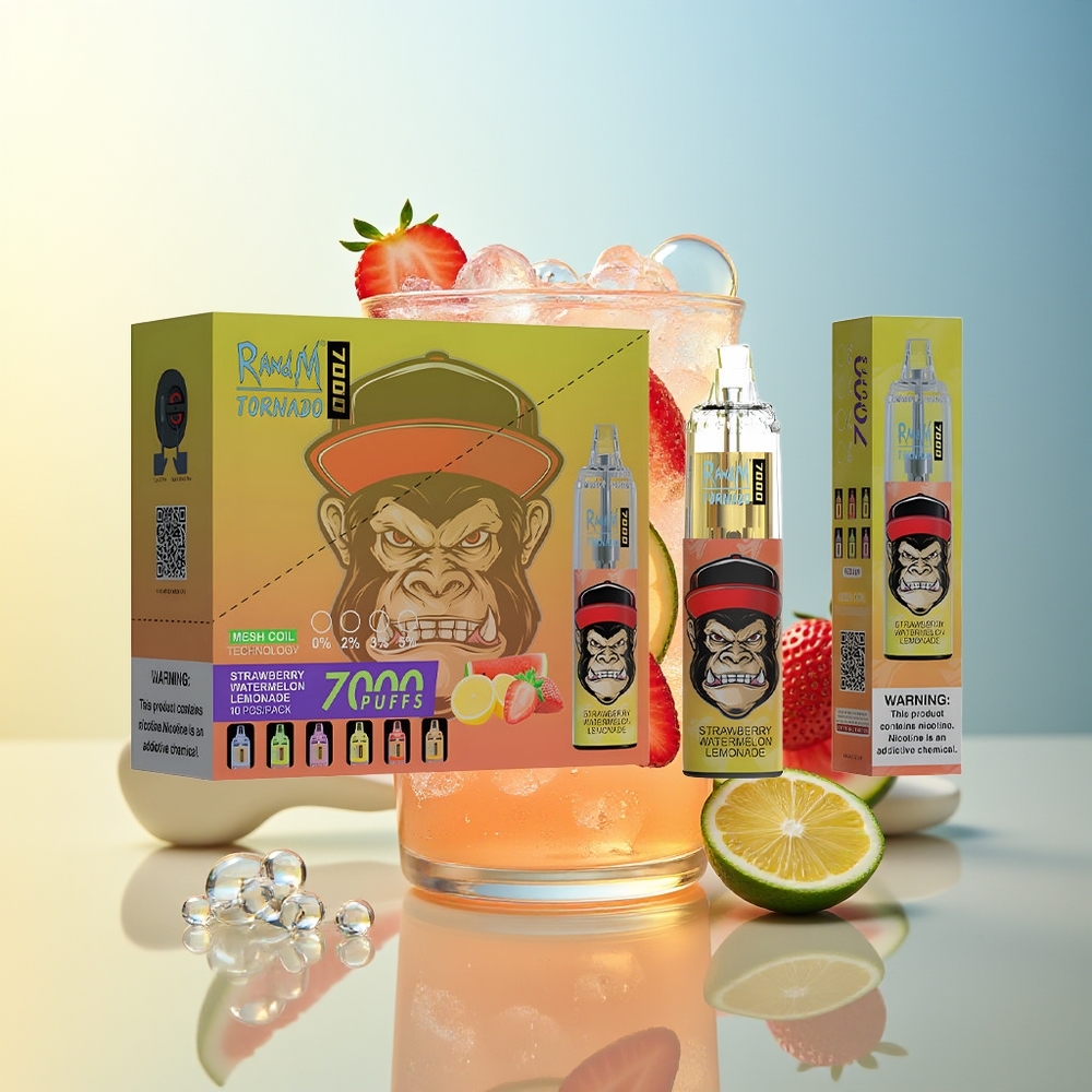 RandM Fumot Tornado 7000 Fragola Anguria Limonata 14ML Mesh Coil
