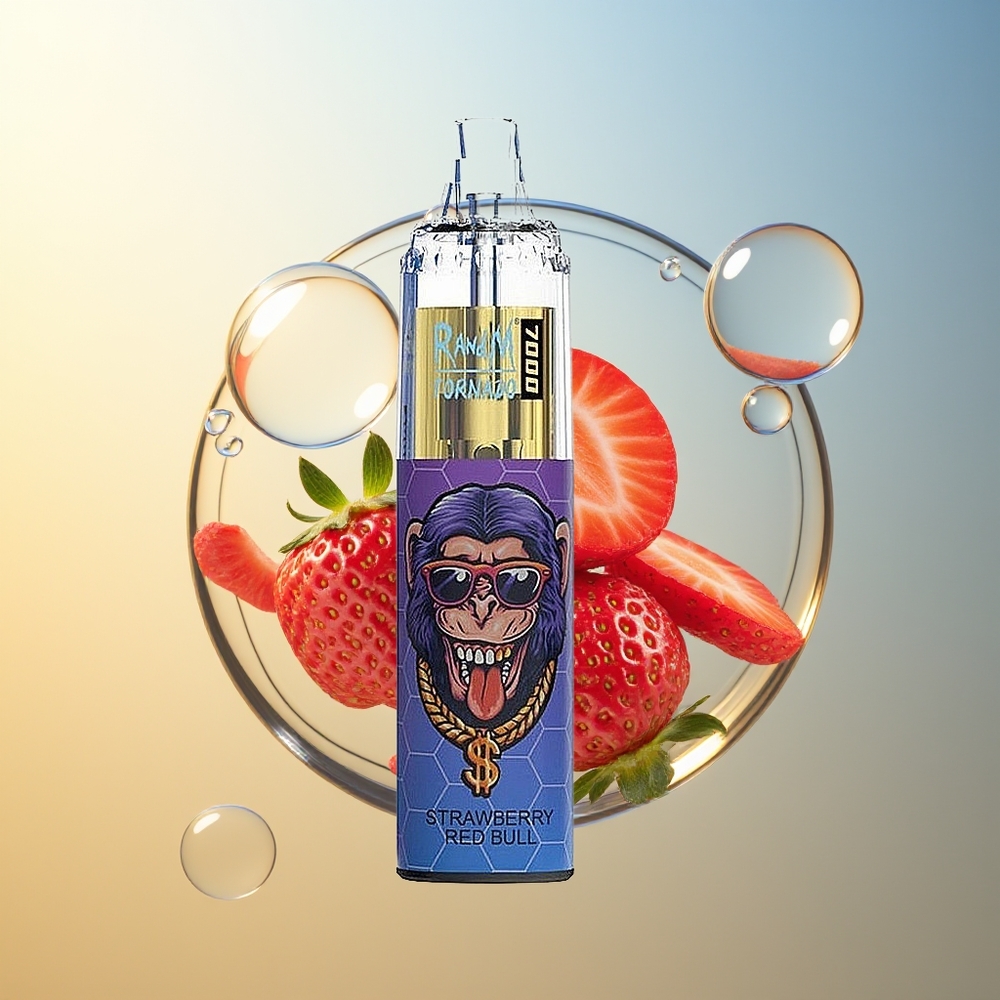 RandM Fumot Tornado 7000 Fragola Toro Rosso Mesh Coil Air-Adjustable