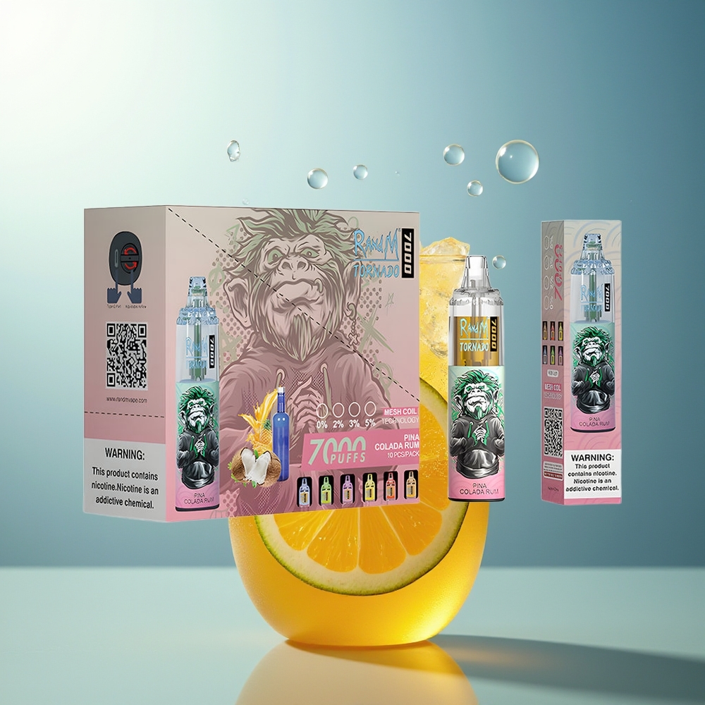 RandM Fumot Tornado 7000 Puff Dispositivo di Vapo Monouso Pina Colada Rum 14ML RGB