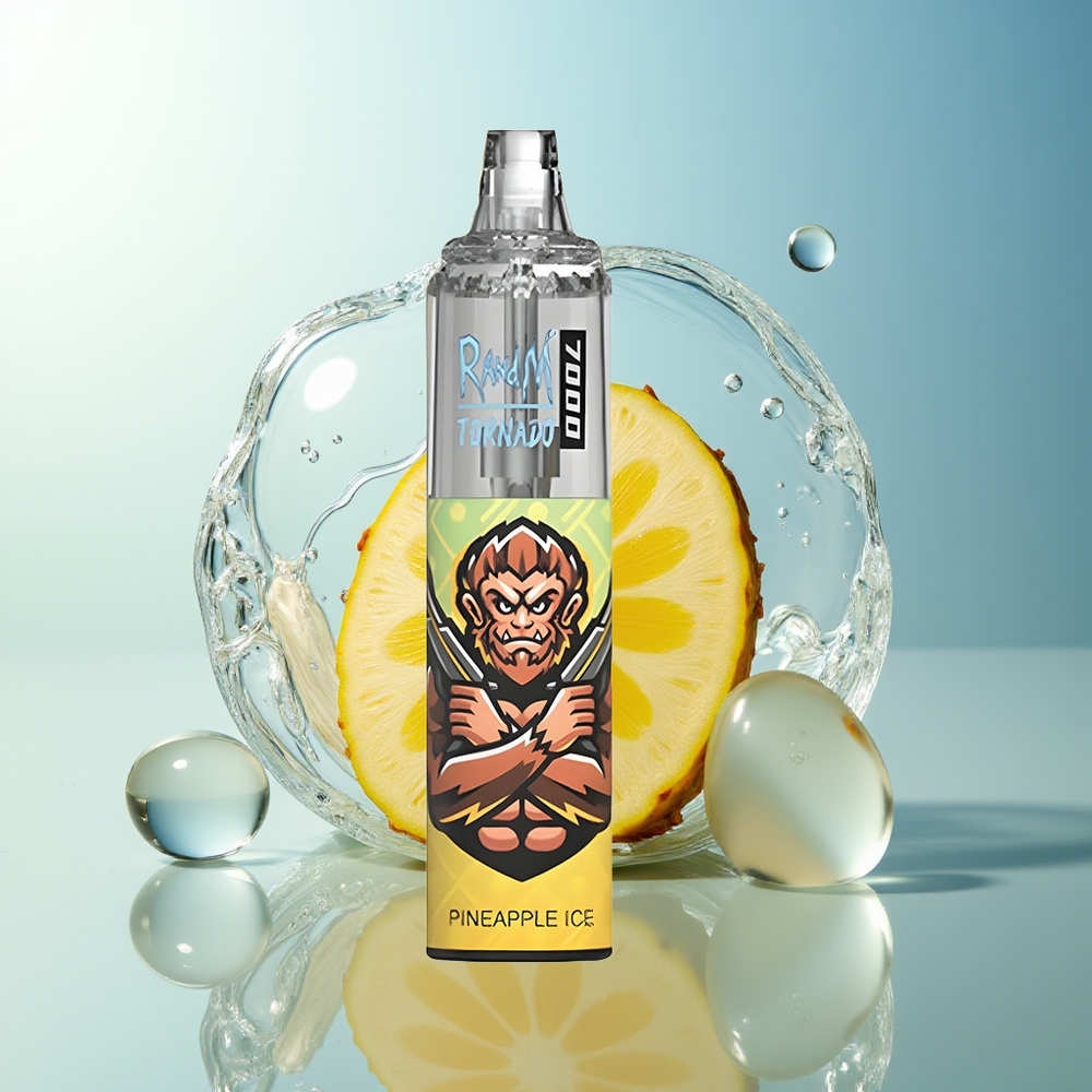 RandM Fumot Tornado 7000 Puff Gusto Ananas Ghiaccio Batteria 850 MAH Porta Type-C