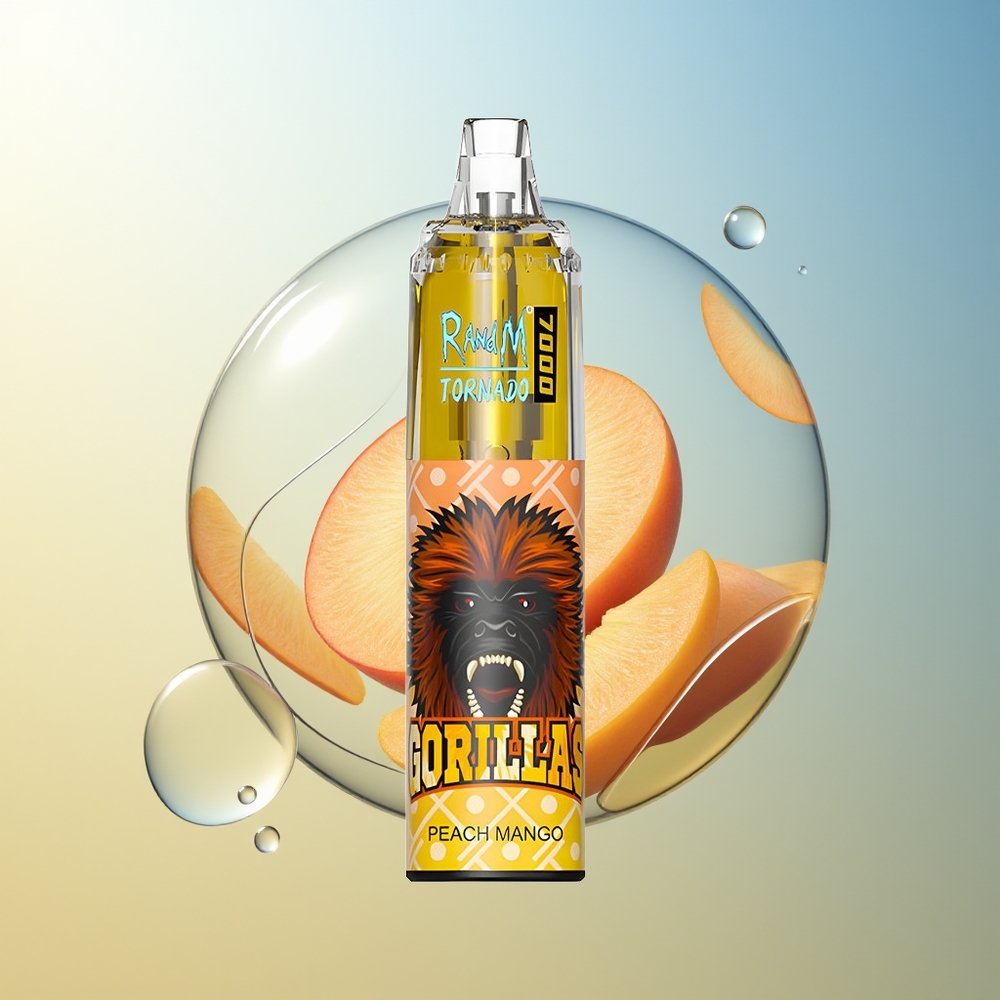 RandM Fumot Tornado 7000 Puff Pesca Mango 14ML Mesh Coil