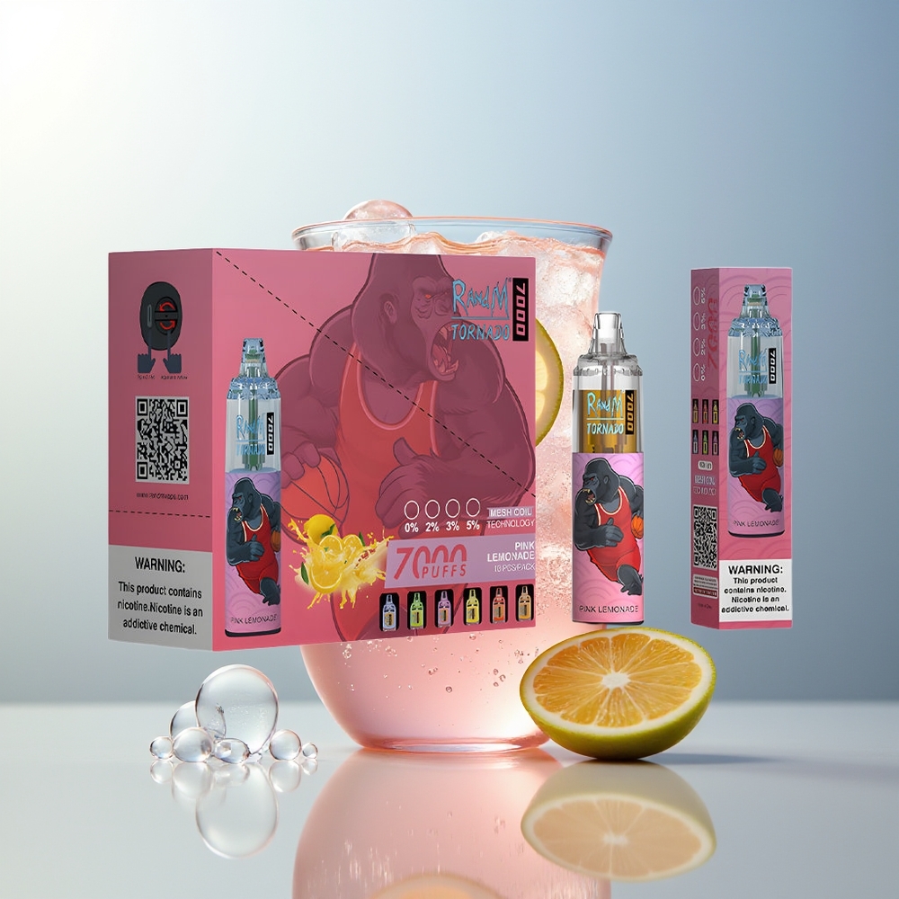 RandM Fumot Tornado 7000 Puffi Limonata Rosa 14ML Mesh