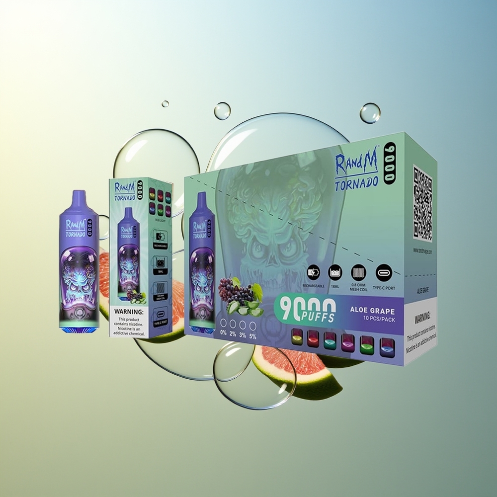 RandM Fumot Tornado 9000 Puff Aloe Uva Display RGB