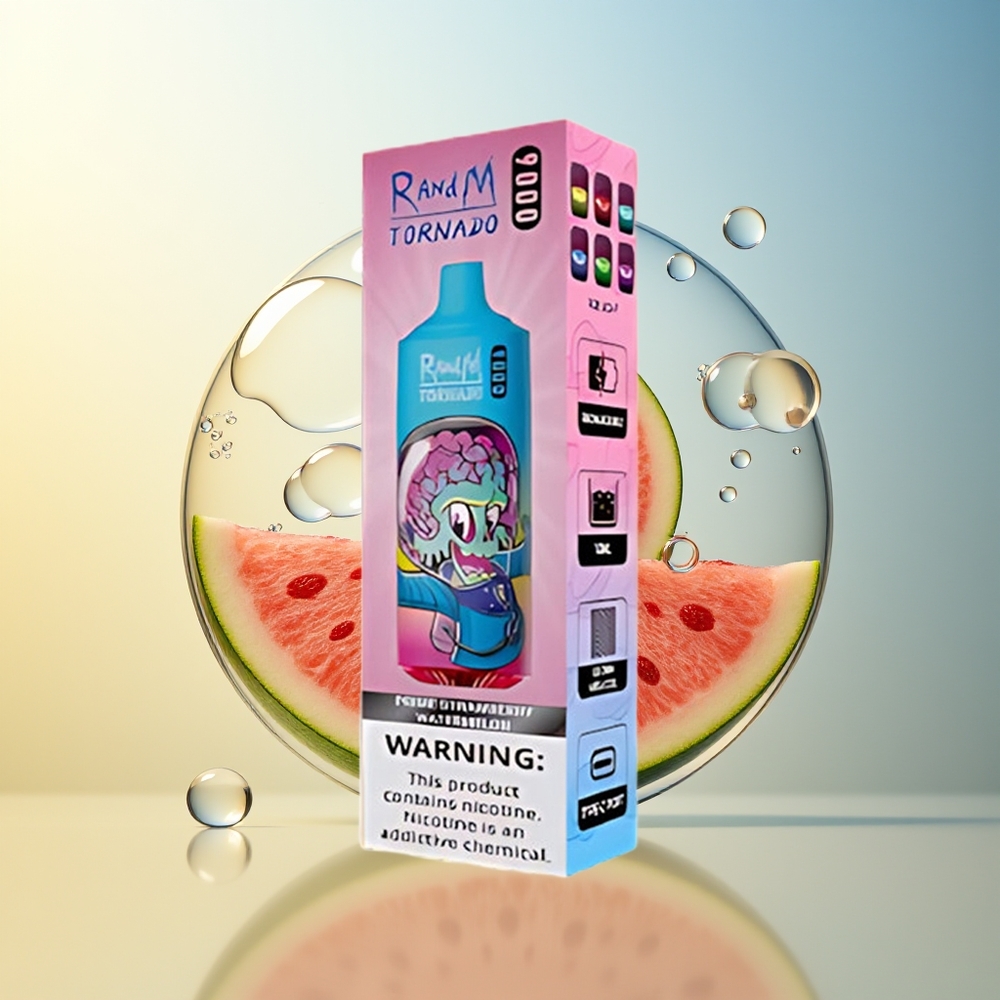 RandM Fumot Tornado 9000 Puff Fragola Anguria Display RGB
