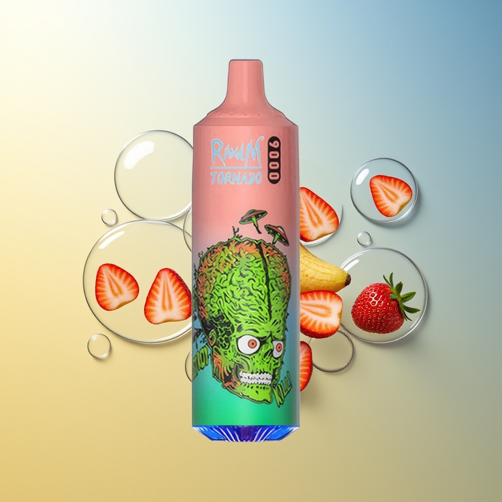 RandM Fumot Tornado 9000 Puff Fragola Banana 850 mAh Ricaricabile