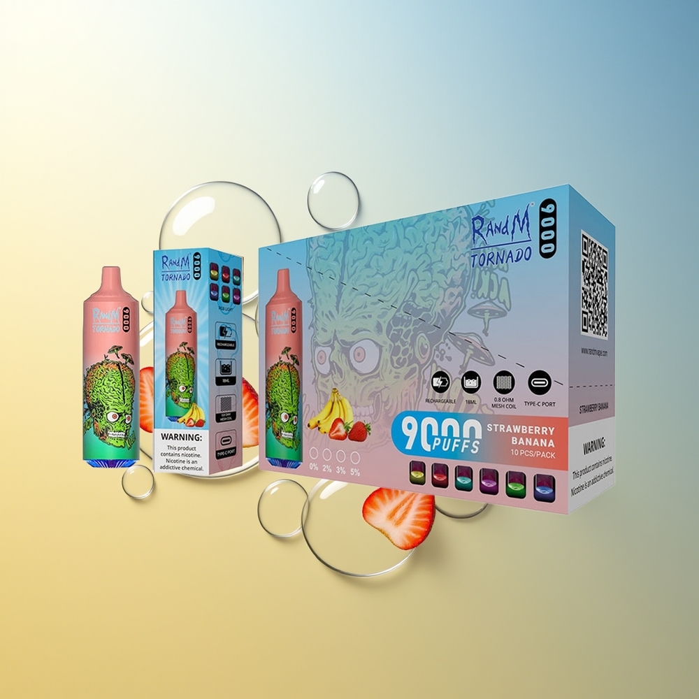 RandM Fumot Tornado 9000 Puff Fragola Banana 850 mAh Ricaricabile