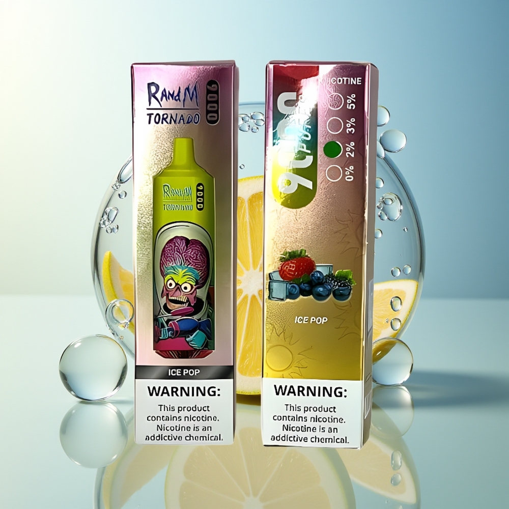 RandM Fumot Tornado 9000 Puff Ghiaccio Pop Mesh Display