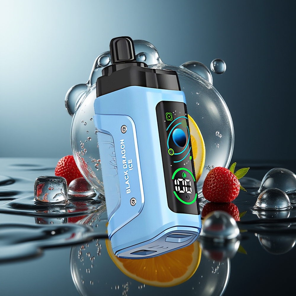 Razz Bar 45000 Puff Drago Nero Ghiaccio 1.0 Ohm Mesh Coil Type-C Ricaricabile