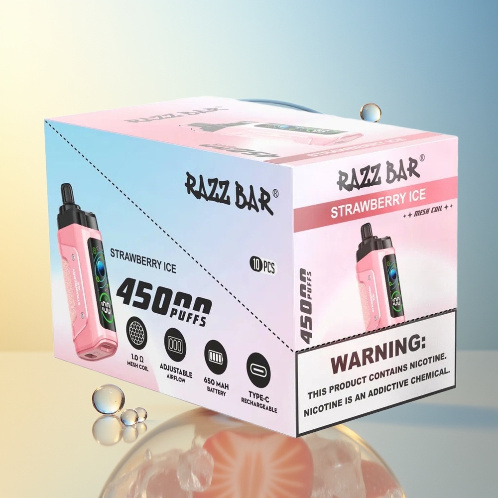 Razz Bar 45000 Puff Fragola Ghiaccio 1.0 Ohm Mesh