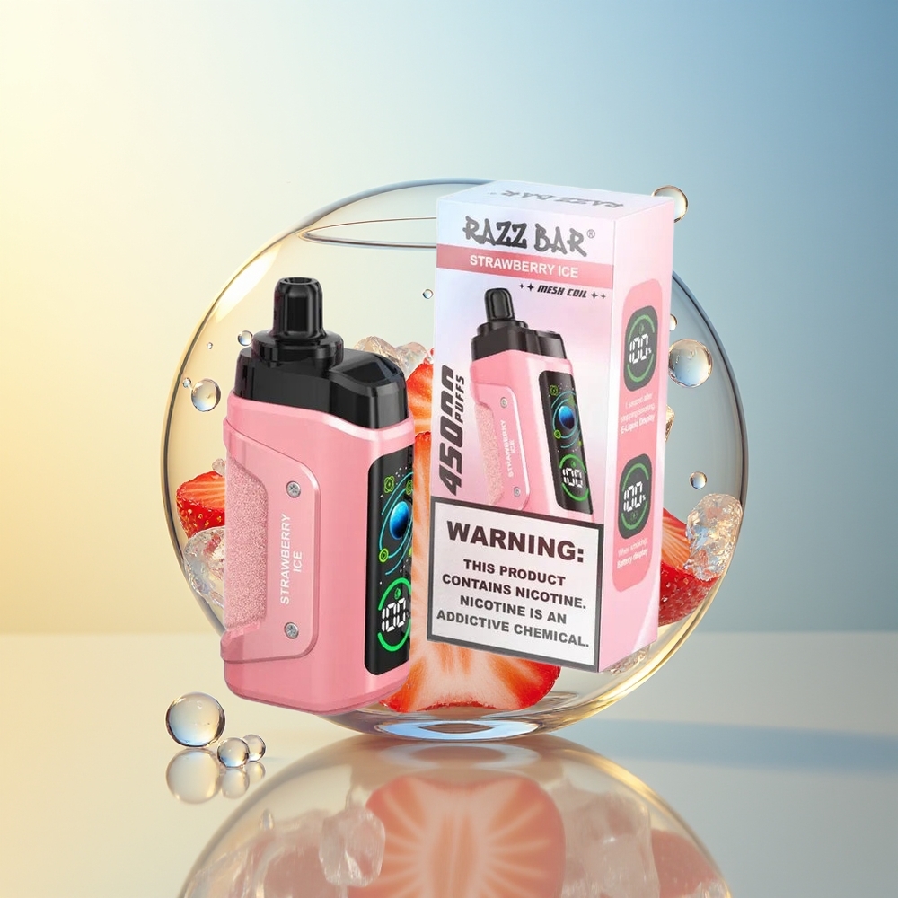 Razz Bar 45000 Puff Fragola Ghiaccio 1.0 Ohm Mesh