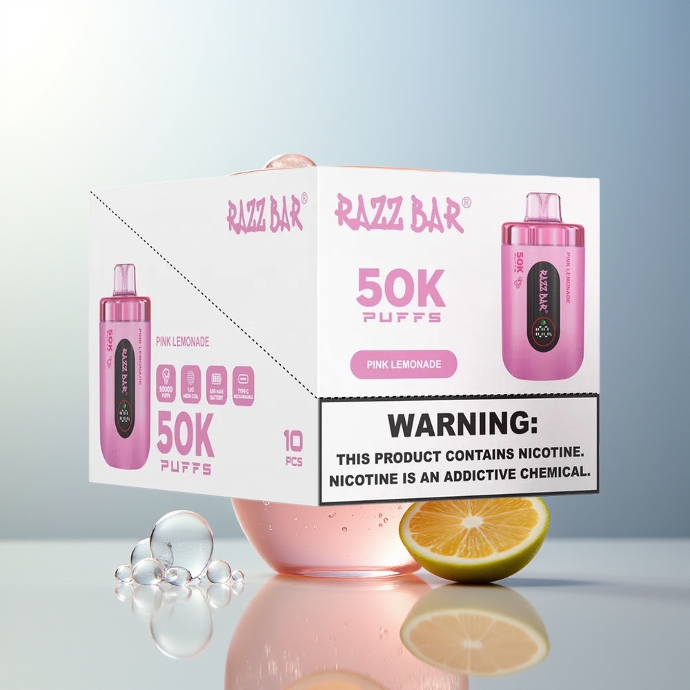 Razz Bar 50K 1.0 Ohm Vape Limonata Rosa