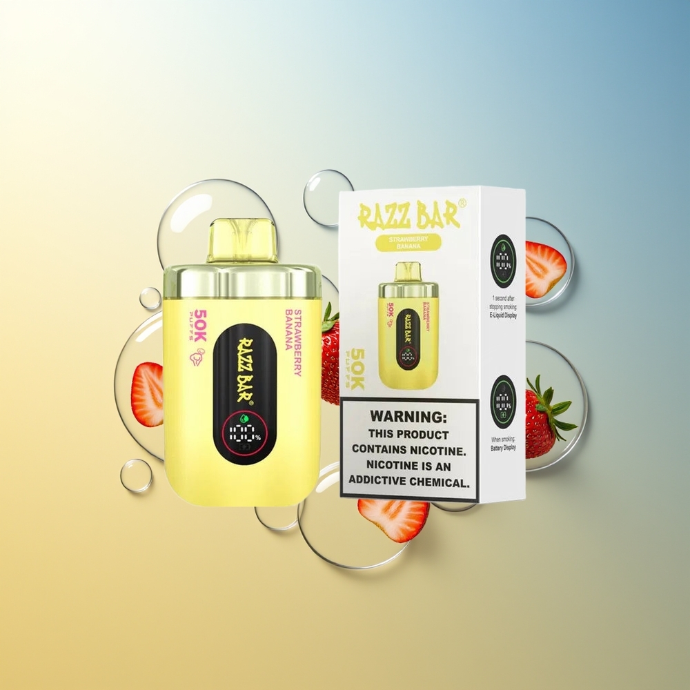 Razz Bar 50K Fragola Banana 1.0 Ohm Mesh Ricaricabile